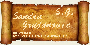 Sandra Grujanović vizit kartica